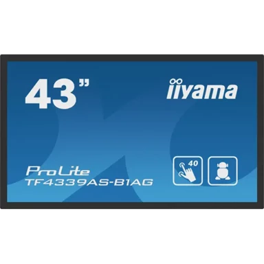 IIYAMA Monitor TF4339AS-B1AG, 4K, touchscreen, 43", crna